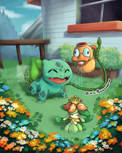 "Day 171: I came across this Bulbasaur and his little friend."